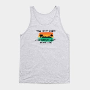 Cruise Memories - Ship Sunset Silhouette Unisex Tank Top